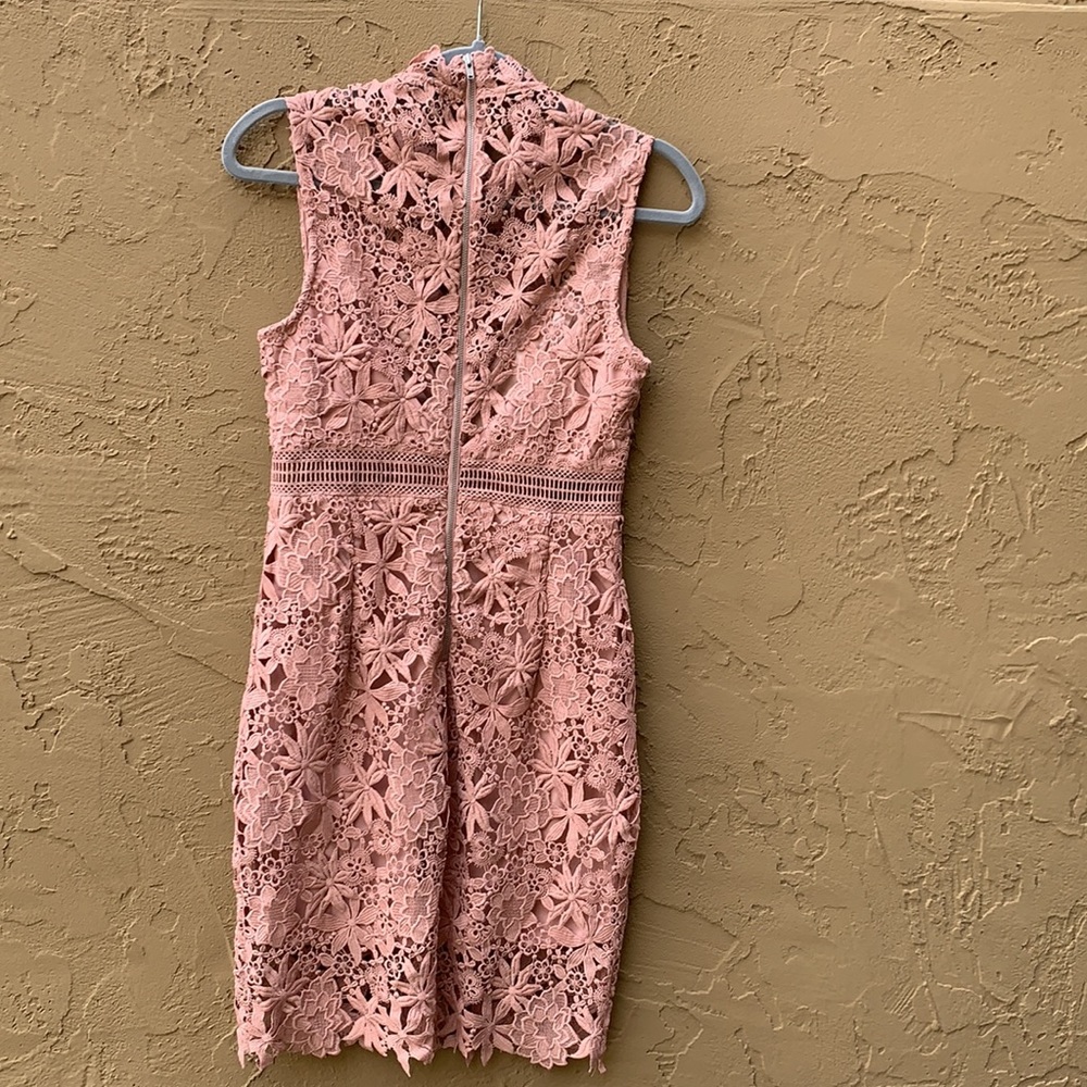 🎉HOST PICK🎉 Bardot Paris Lace Dress (Bloom Pink) - Sz 4 - Picture 4 of 7